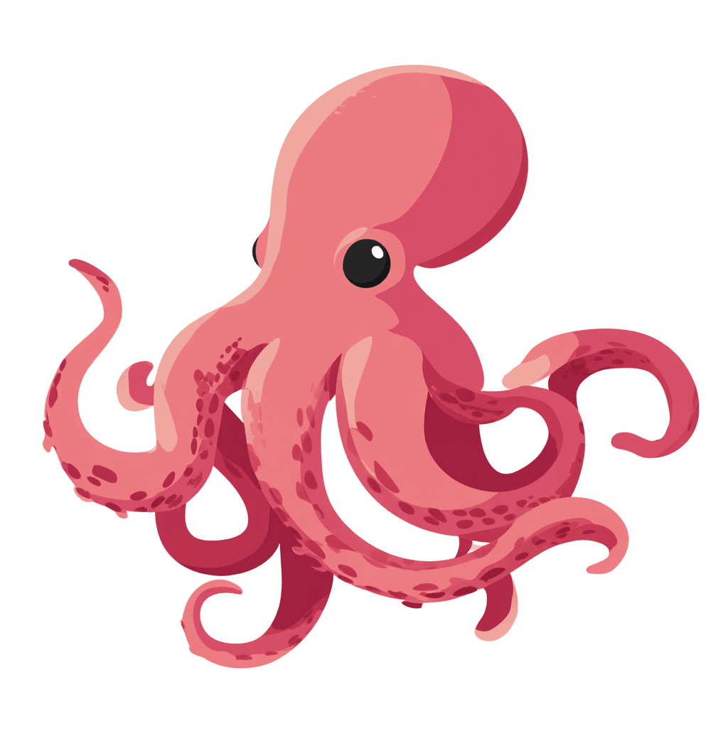Cartoon Octopus Club original repeating artwork