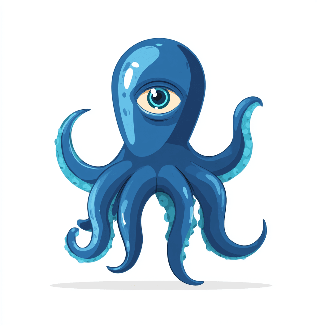 Cartoon Octopus Pals original repeating artwork