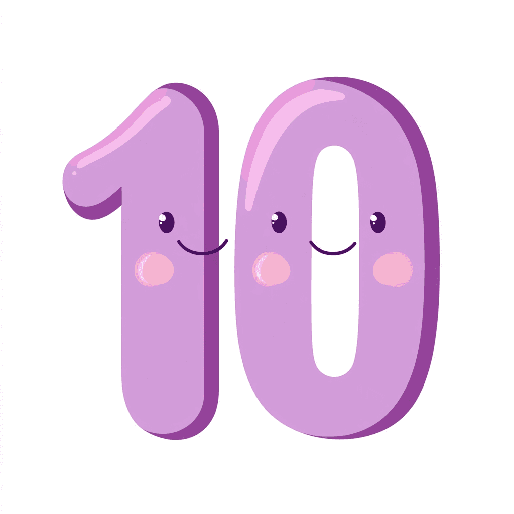 Cute Number Pop original repeating artwork