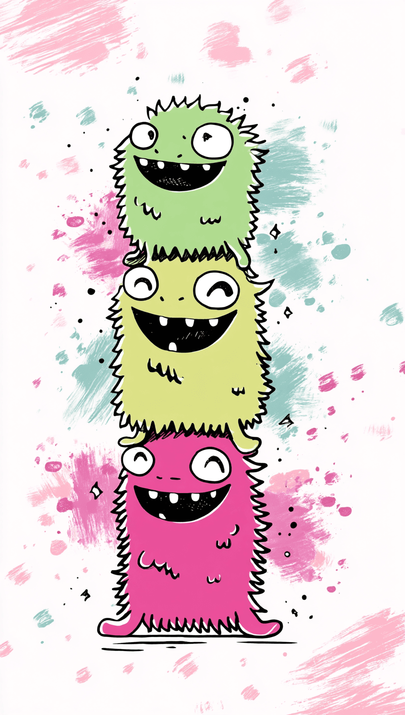 Quirky Spin original repeating artwork