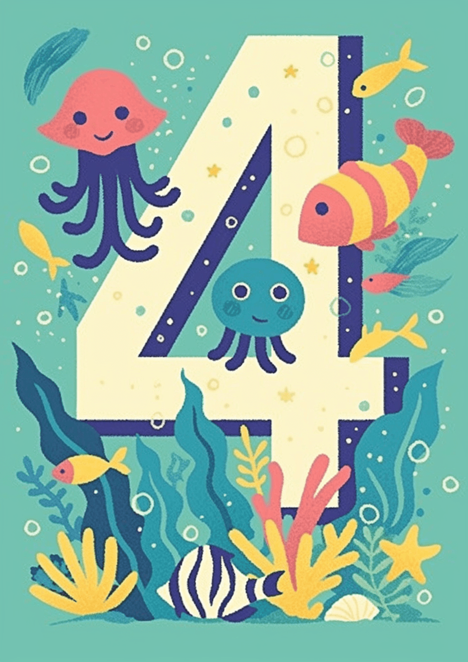 Animal Number 076 original repeating artwork