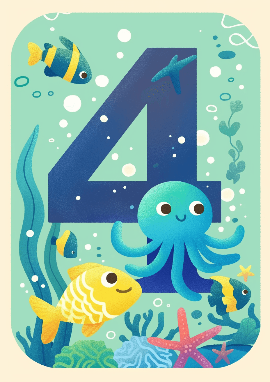 Animal Number Archive original repeating artwork