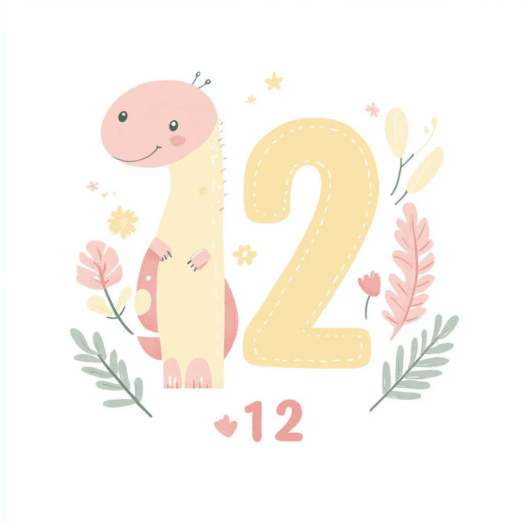 Animal Number Morning original repeating artwork
