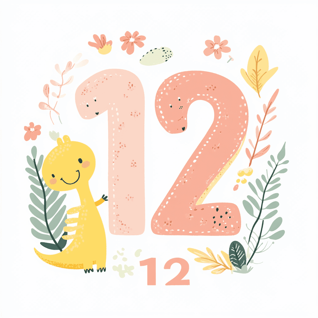 Animal Number Fizz original repeating artwork