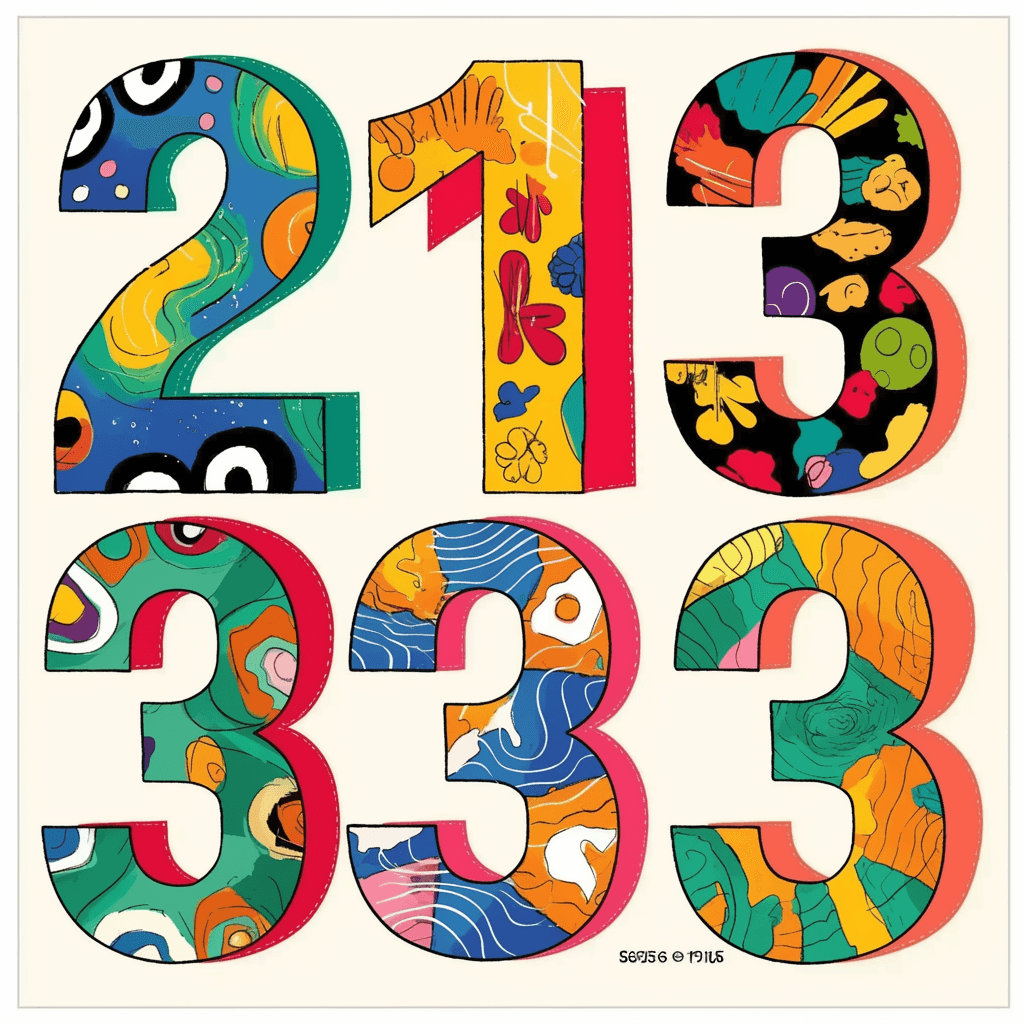 Number Prism original repeating artwork