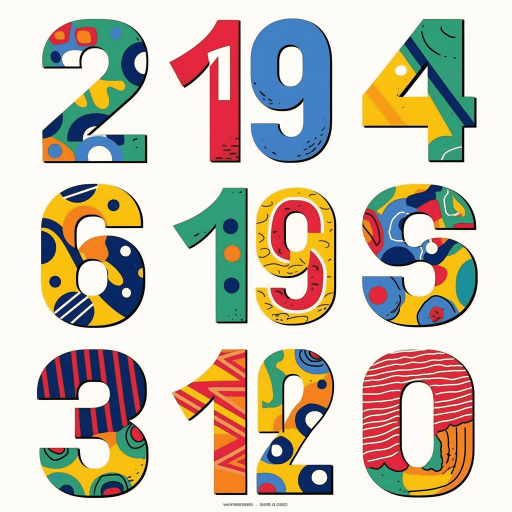 Number Team original repeating artwork