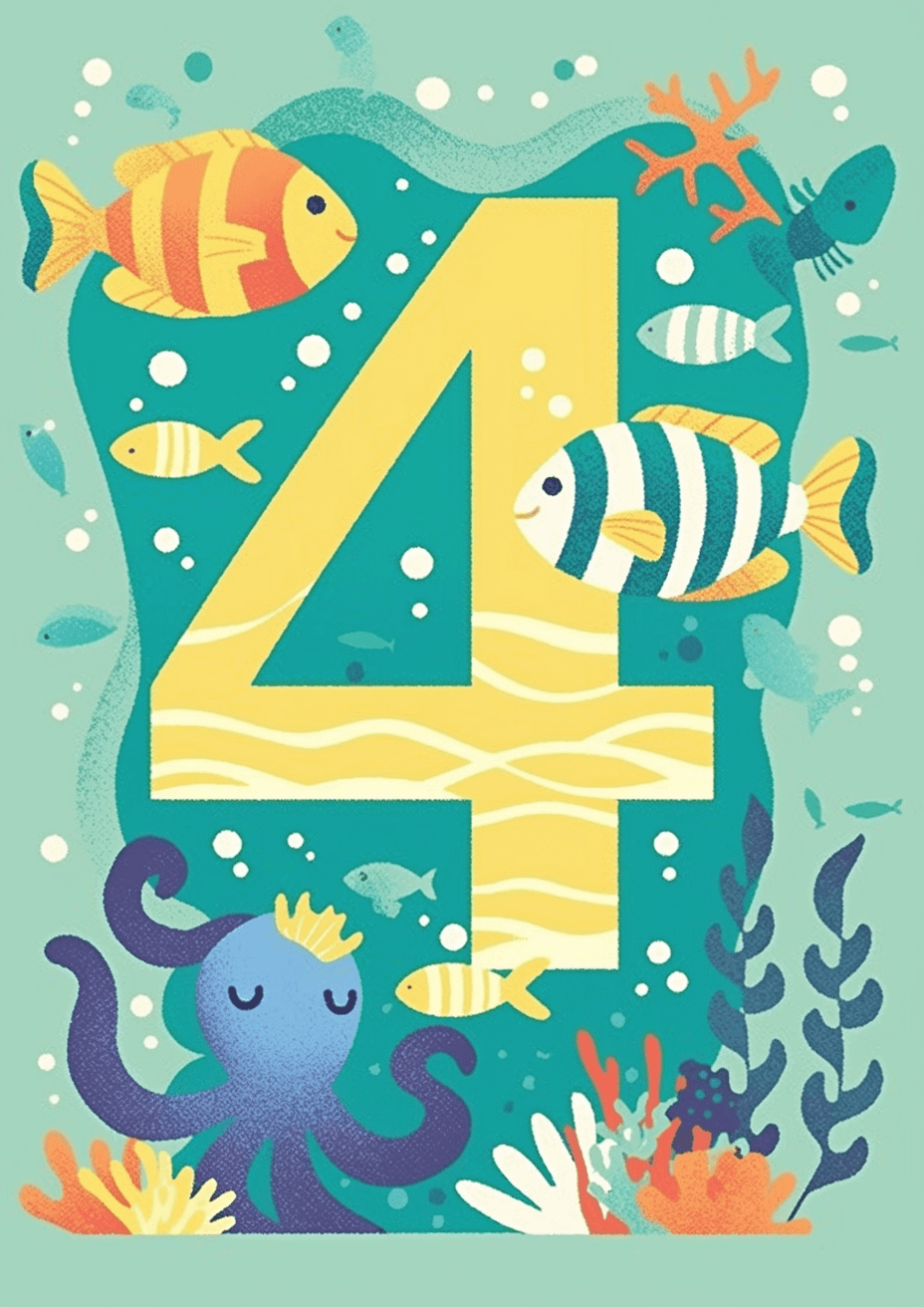 Animal Number 051 original repeating artwork
