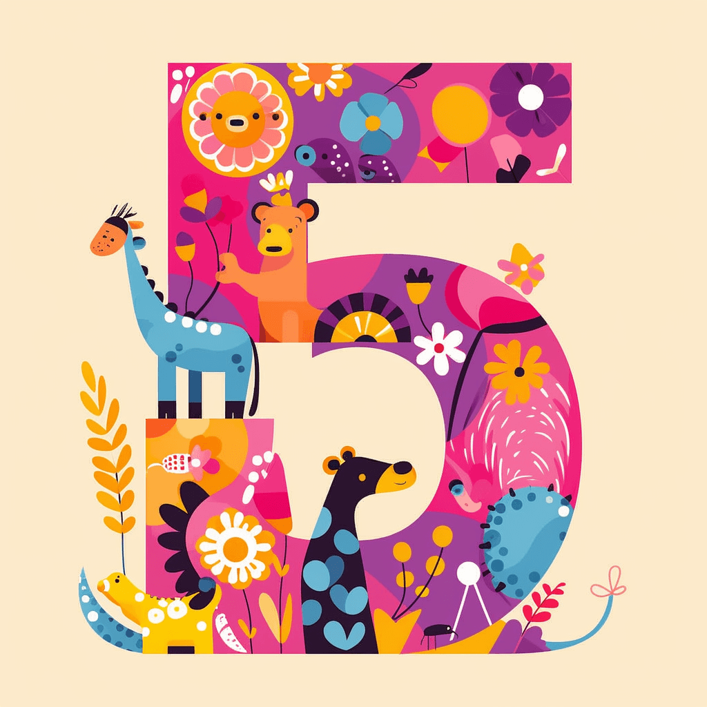Animal Number Roam original repeating artwork