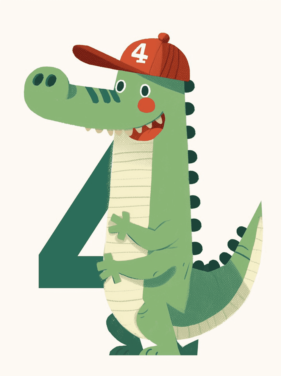 Animal Number Snap original repeating artwork