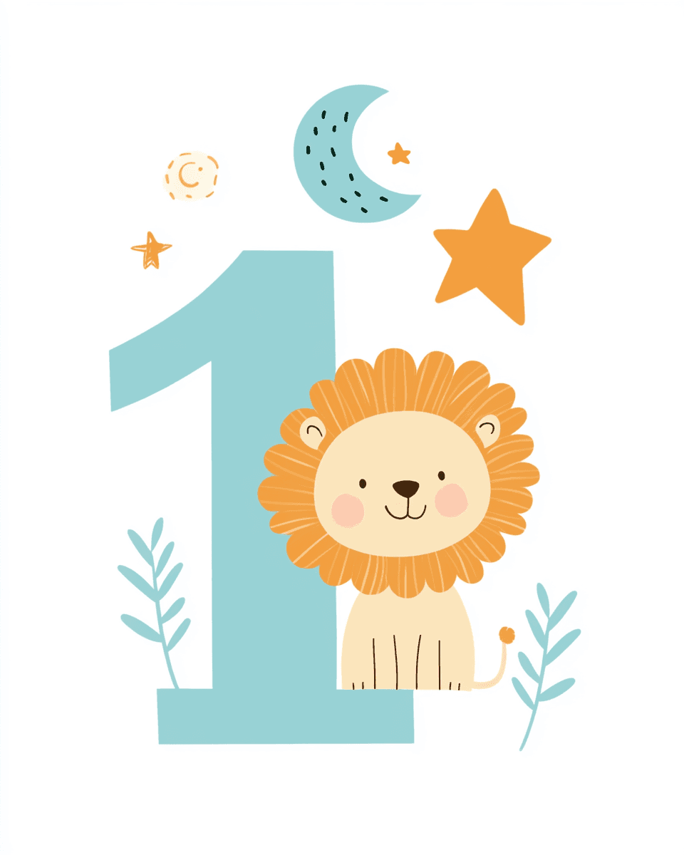 Animal Number Tone original repeating artwork