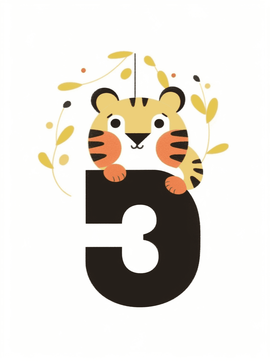 Animal Number original repeating artwork