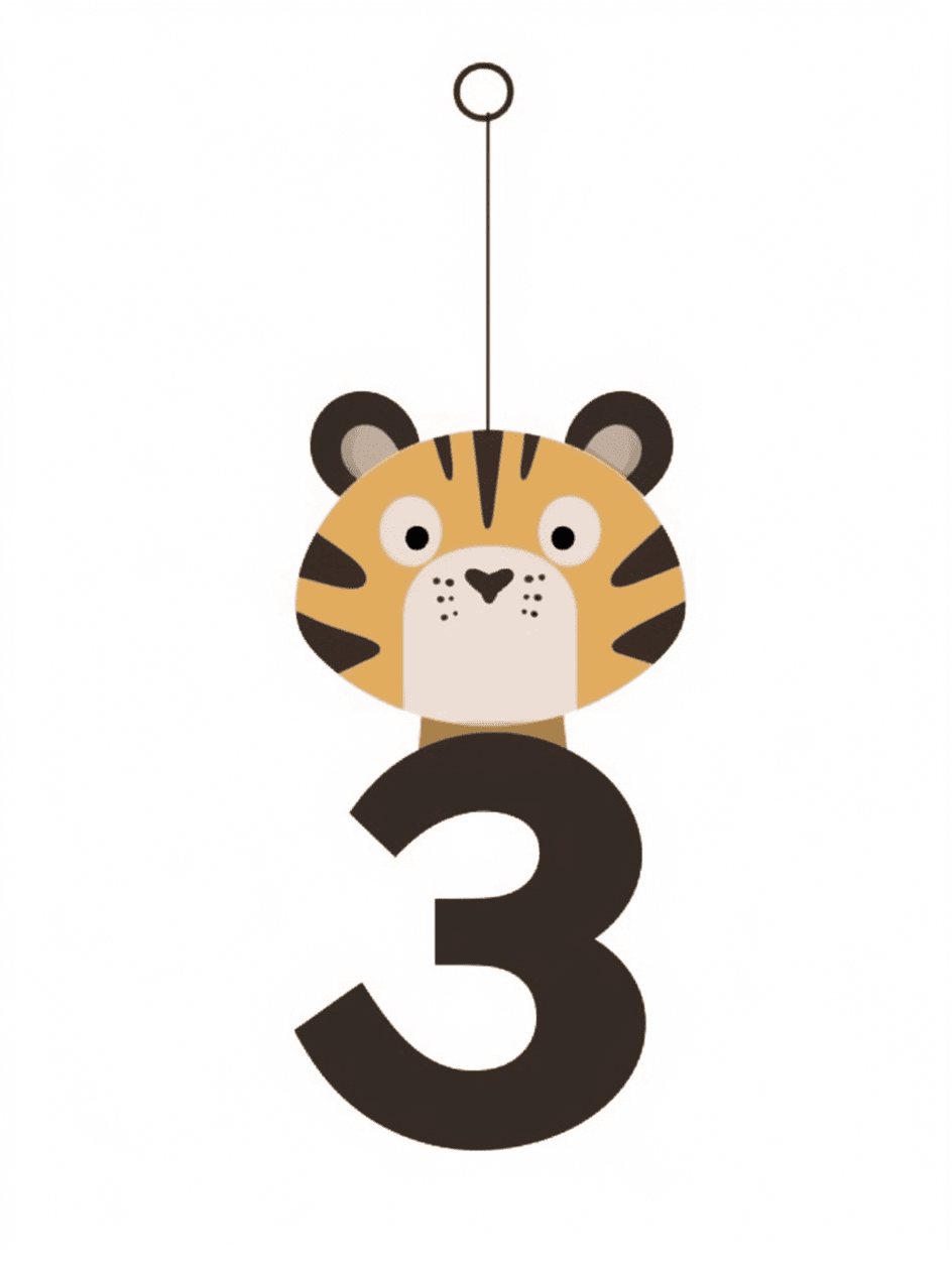 Animal Number Noon original repeating artwork