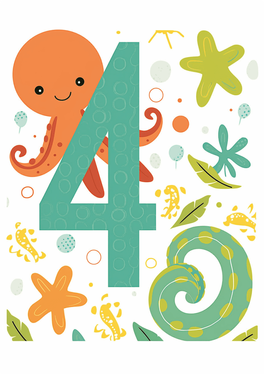 Cute Number Noon original repeating artwork
