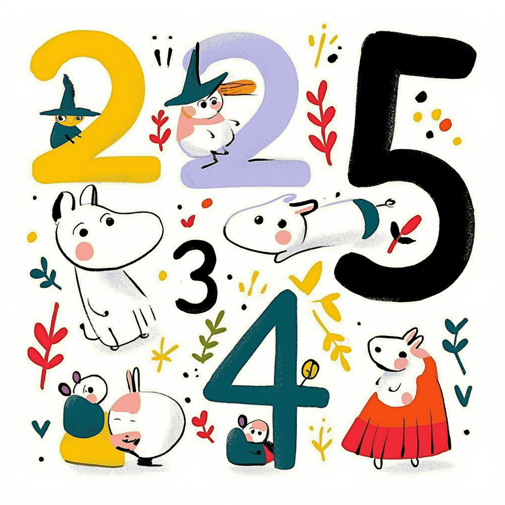 Cute Number Echo original repeating artwork