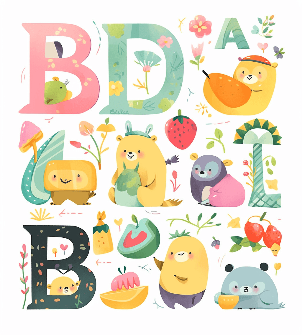 Cute Letter Club original repeating artwork