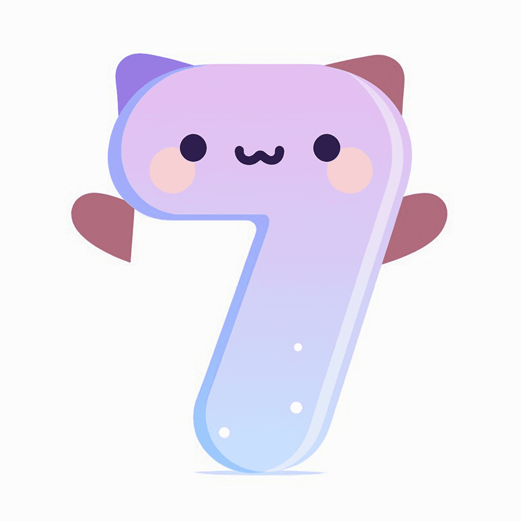 Cute Number Mono original repeating artwork