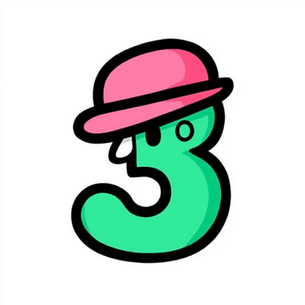 Cute Number 012 original repeating artwork