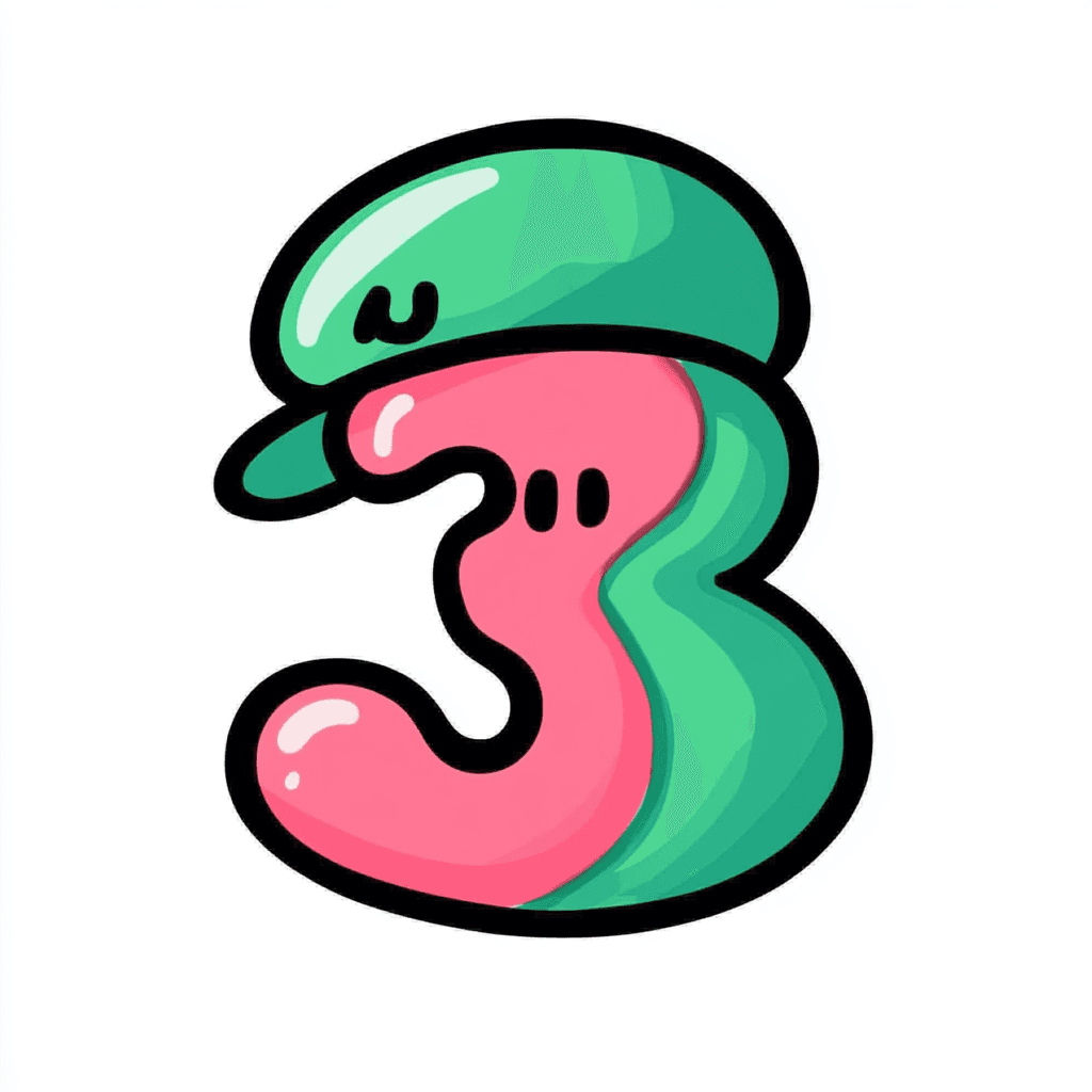 Cute Number 023 original repeating artwork