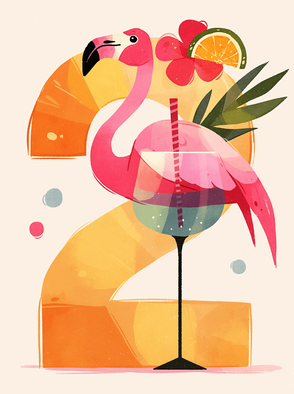 Animal Number Buzz original repeating artwork