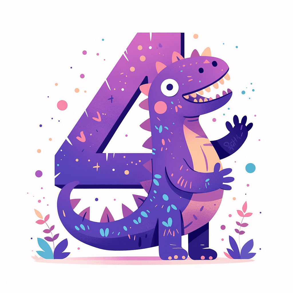 Animal Number Mark original repeating artwork