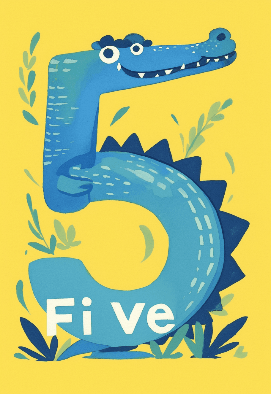 Animal Number Glide original repeating artwork