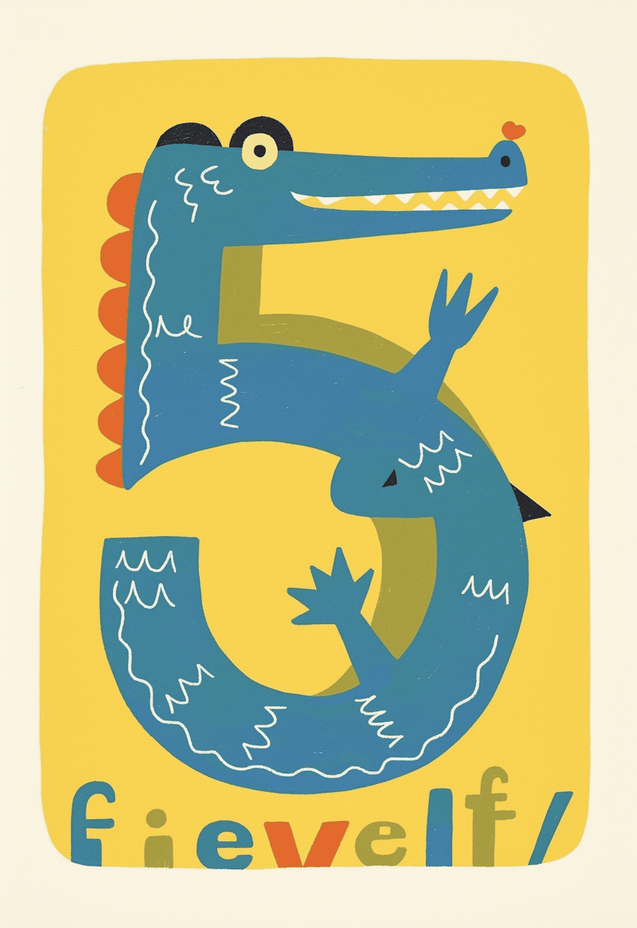 Animal Number 050 original repeating artwork