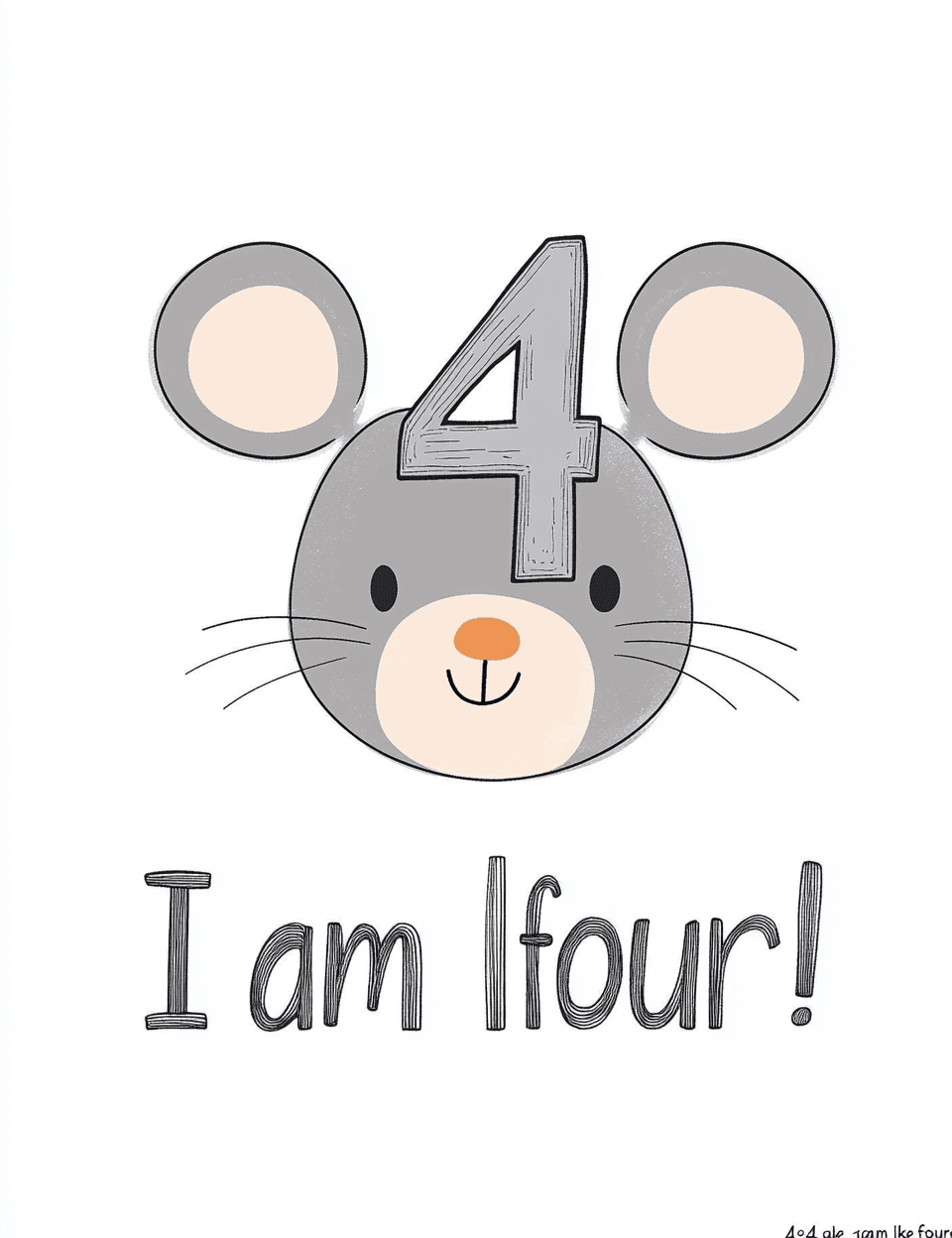 Animal Number 052 original repeating artwork