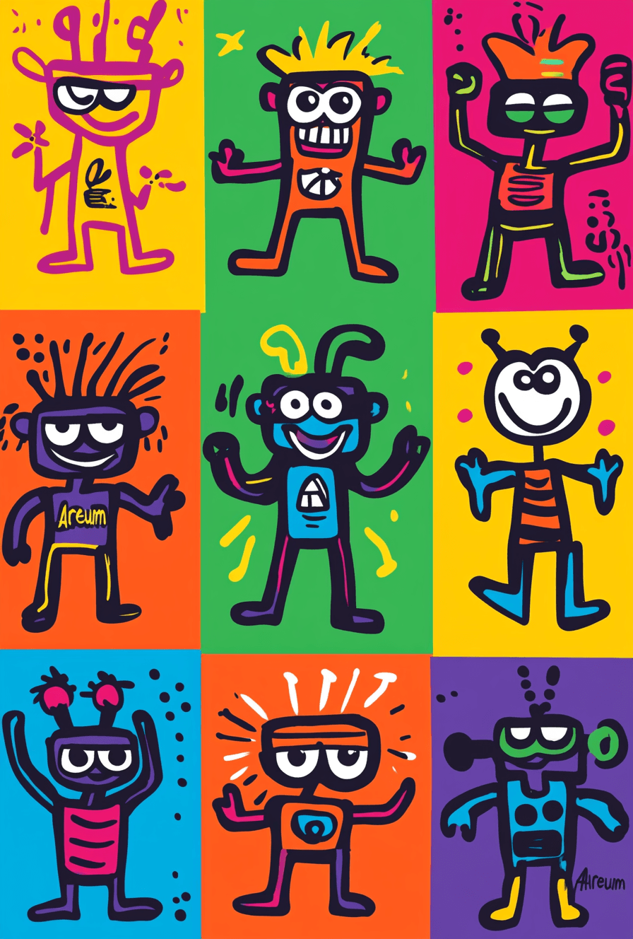 Quirky Elf Zip original repeating artwork
