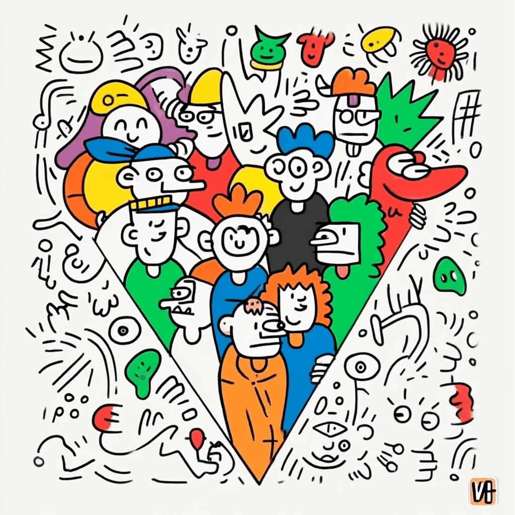 Cartoon Elf Zip original repeating artwork