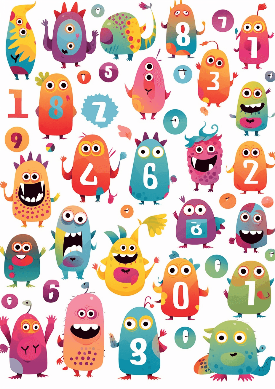 Monster Noon original repeating artwork
