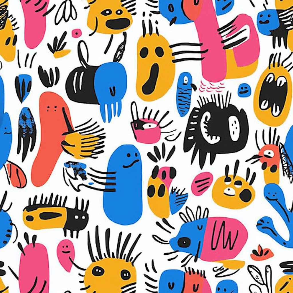 Quirky 333 original repeating artwork