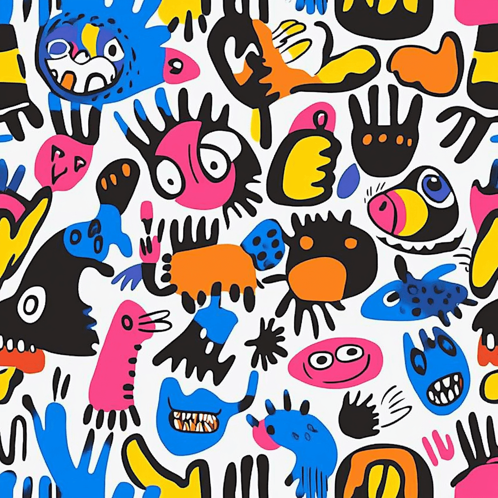 Quirky Dusk original repeating artwork