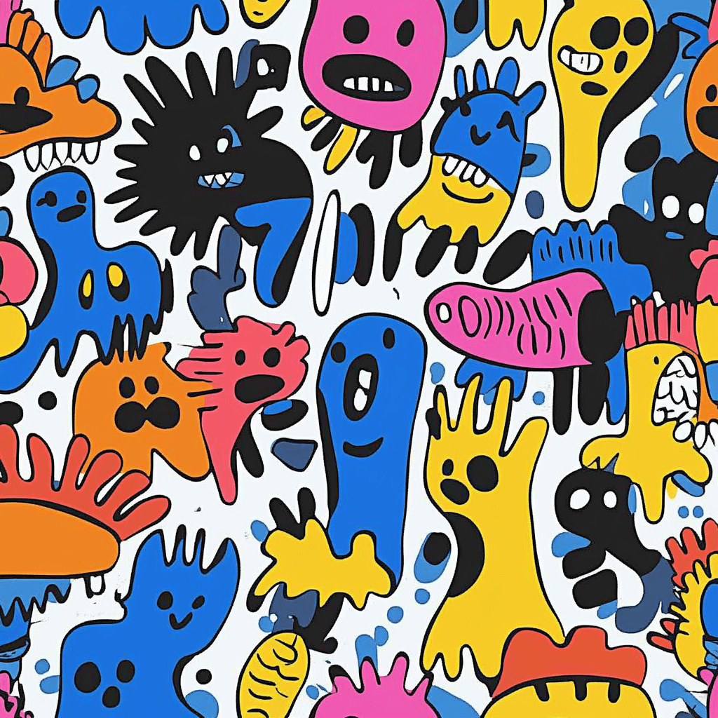 Quirky 009 original repeating artwork