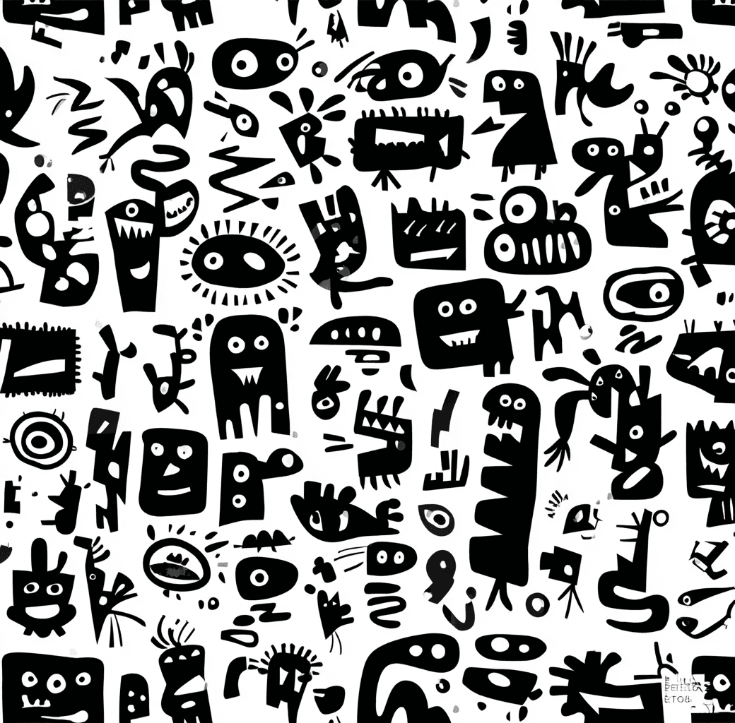 Quirky 076 original repeating artwork
