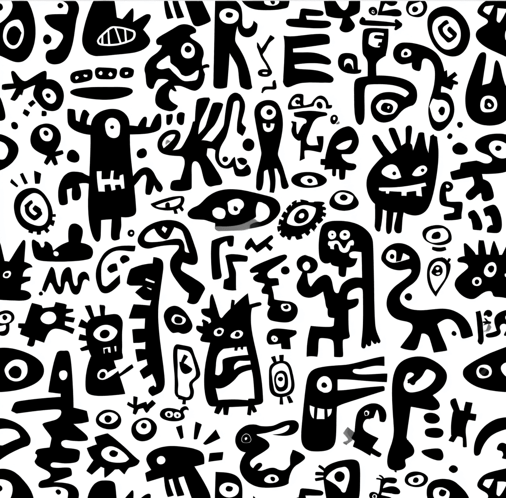 Quirky Twilight original repeating artwork