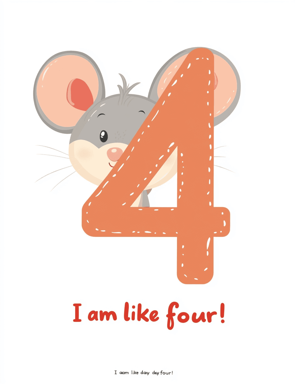 Animal Number Rhythm original repeating artwork