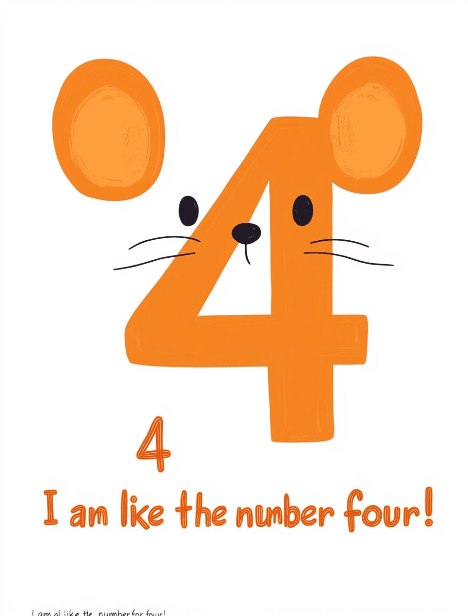 Animal Number Line original repeating artwork