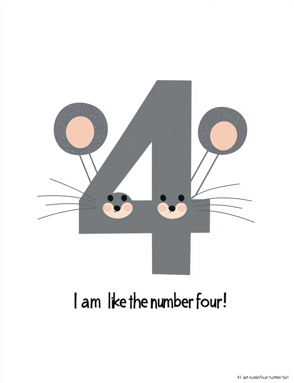 Animal Number Bounce original repeating artwork