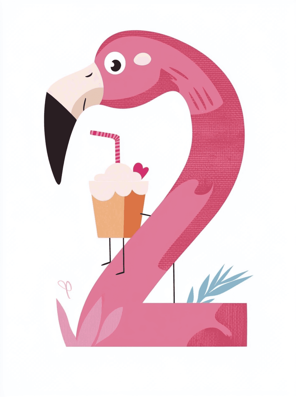 Animal Number Party original repeating artwork