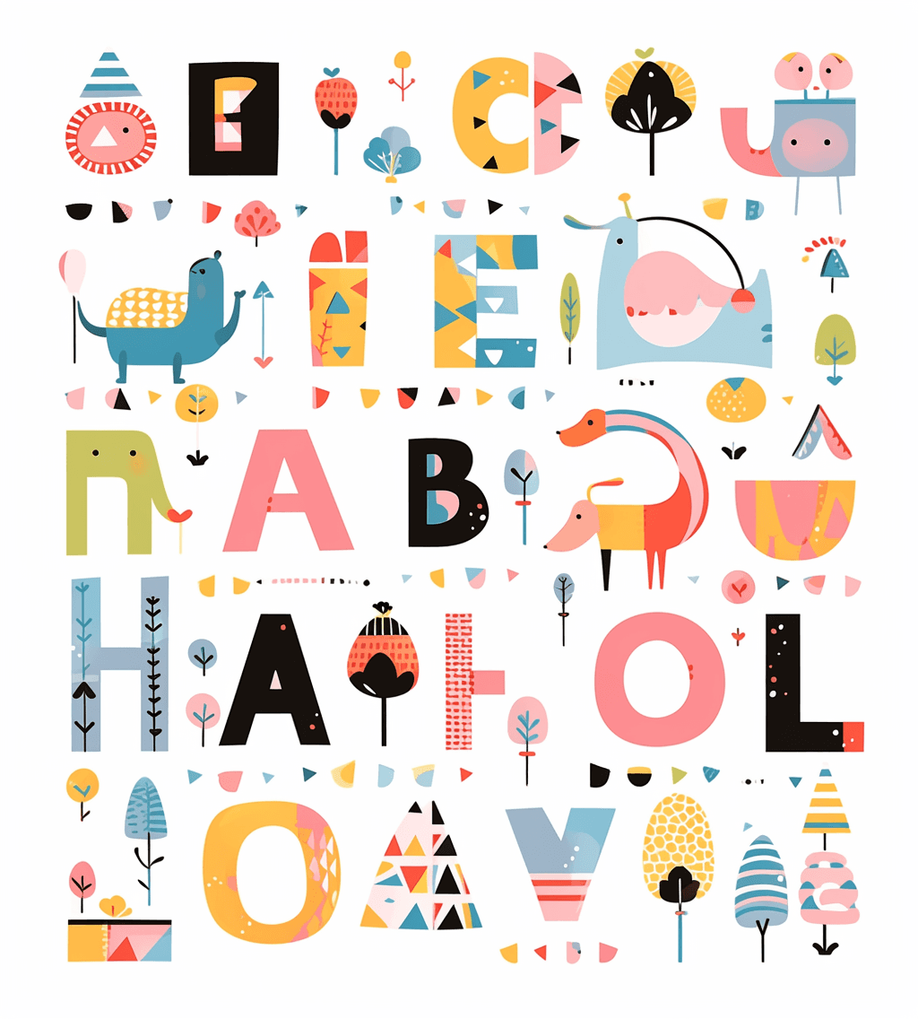 Cartoon Letter Fair original repeating artwork