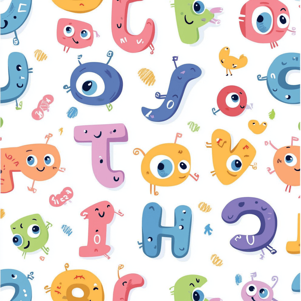 Cartoon Letter Collective original repeating artwork