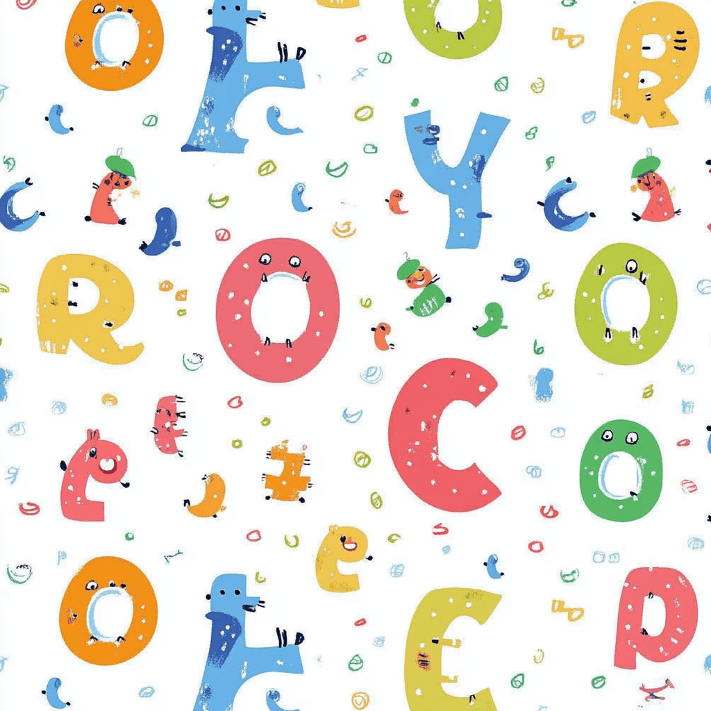Cartoon Letter Sprint original repeating artwork