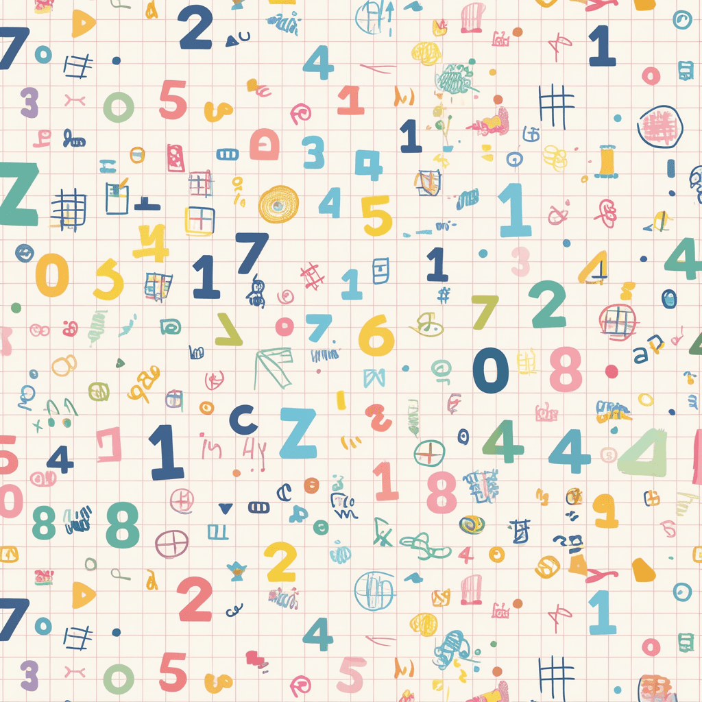 Number Mark original repeating artwork
