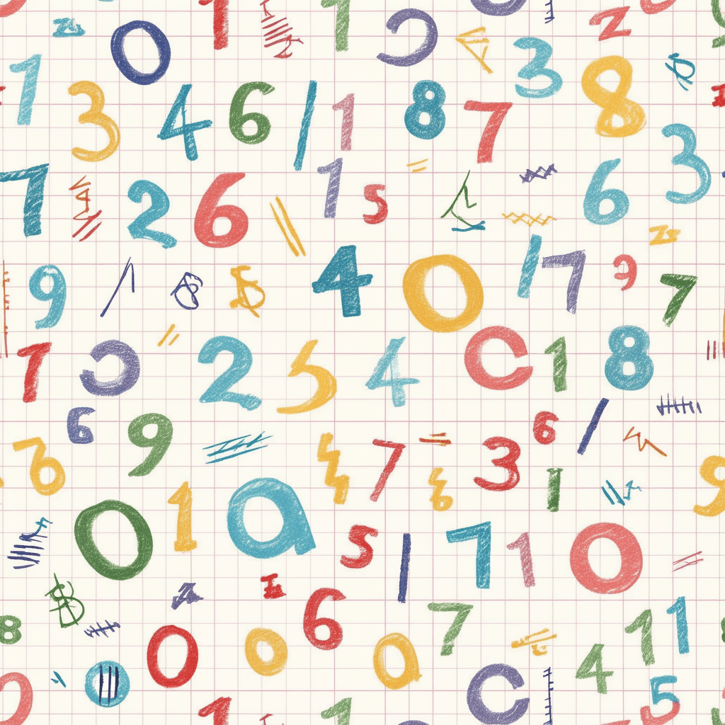 Number Run original repeating artwork