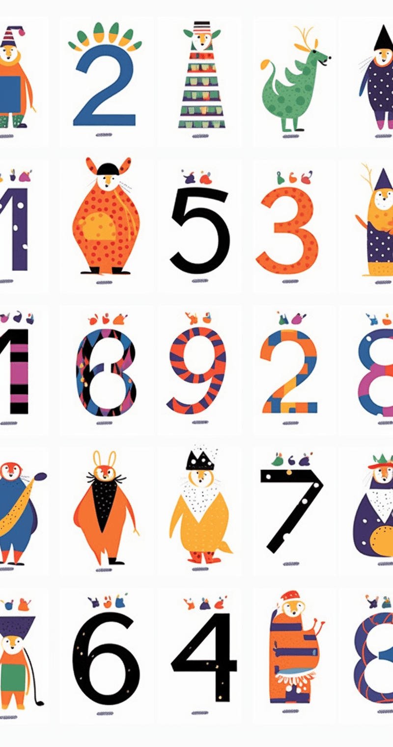 Cartoon Cartoon Number Archive original repeating artwork