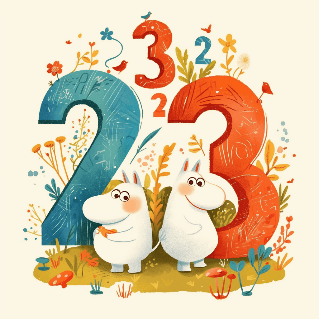 Animal Number Mono original repeating artwork