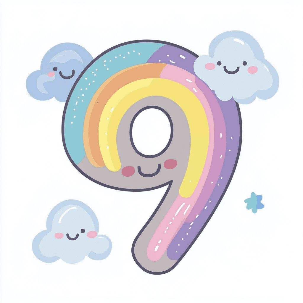 Cute Number Session original repeating artwork