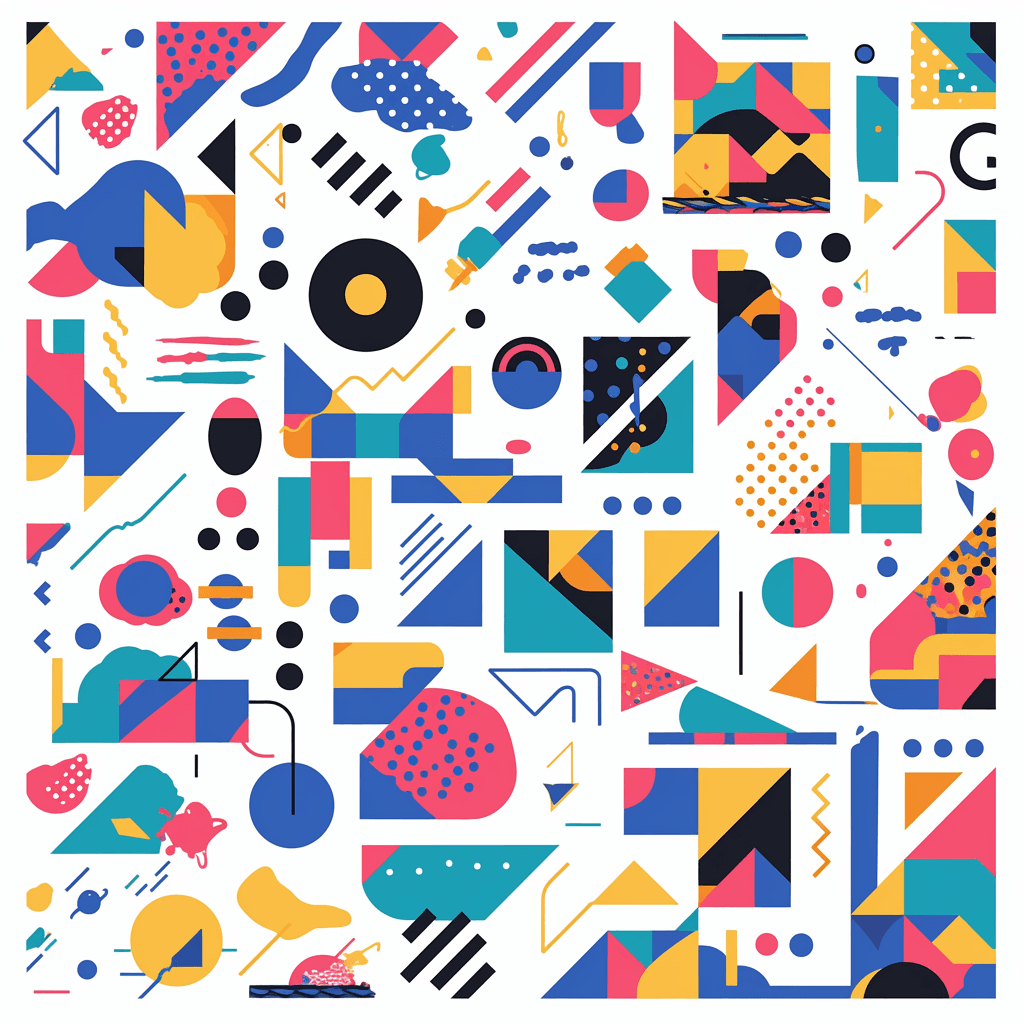 Color Blocks Spin original repeating artwork