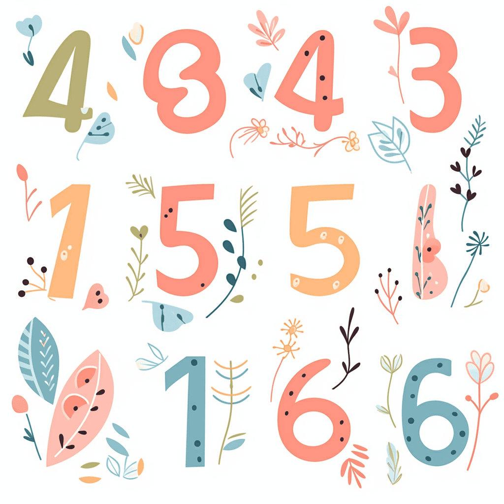 Cute Number Street original repeating artwork
