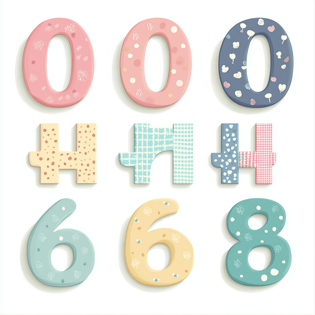 Cute Number Midnight original repeating artwork